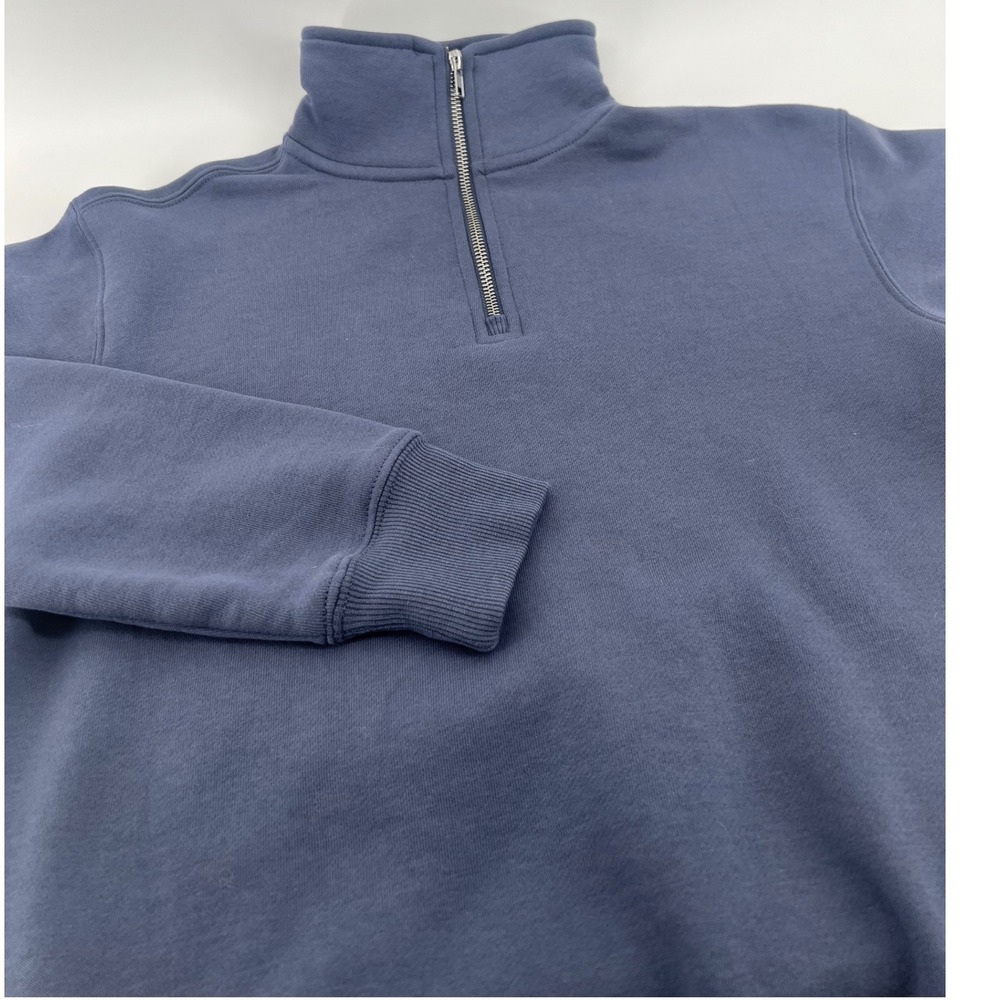 Tillys Womens XXS Blue Quarter Zip Fleece Pullover Sweatshirt Mock Neck 108168